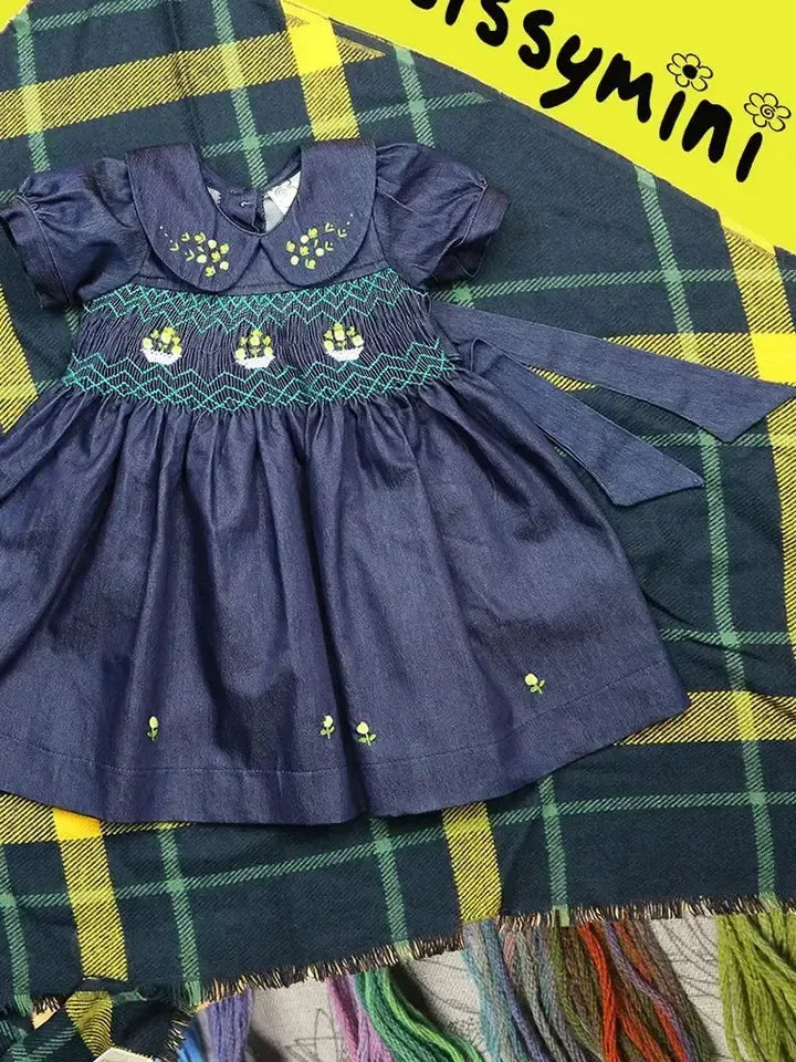 Annelise Rose Smocked Dress 3T