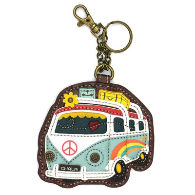 Bus Key Fob/Coin Purse-Accessories, Bus, Coin Purse, Key Chain, Key Fob, Keychain, Keychains, Keychains & Coinpurses, Peace, Purses & Wallets, Women, women's-[option4]-[option5]-[option6]-Bella Bliss Boutique in Texas