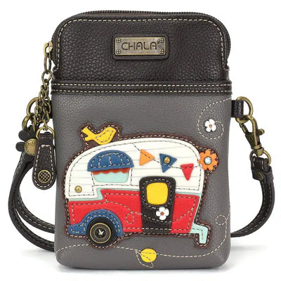 Camper Cell Phone Crossbody-Accessories, Camper, Cell Phone, Cell Phone Crossbody, Crossbody, Grey Ink, Ink, Purses & Wallets, Women, women's-[option4]-[option5]-[option6]-Bella Bliss Boutique in Texas