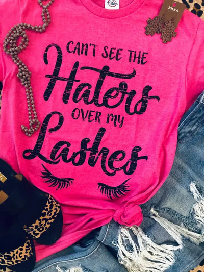 Can't See The Haters Tee-Can't See The Haters, clothing, Fuchsia, T-Shirt, Top, Tops, Women, women's-S-[option4]-[option5]-[option6]-Bella Bliss Boutique in Texas