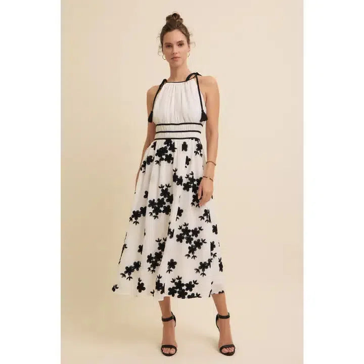 Embroidered Halter Midi Dress Embroidered Halter Midi Dress