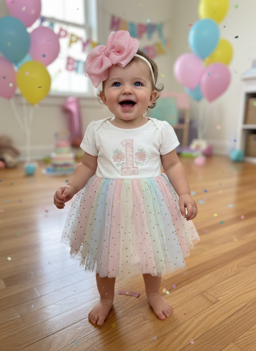 First Birthday Pastel Tutu Dress