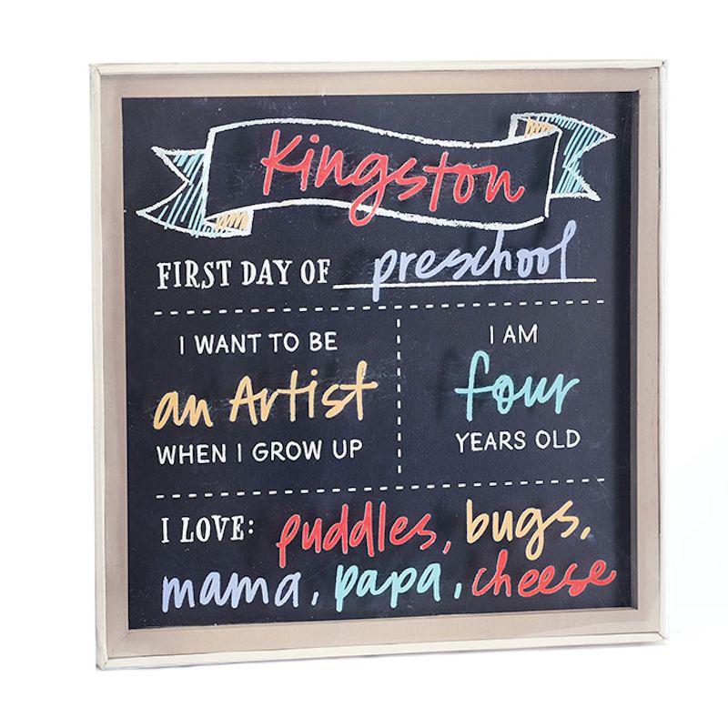 First Day Milestone Chalkboard - Main Image