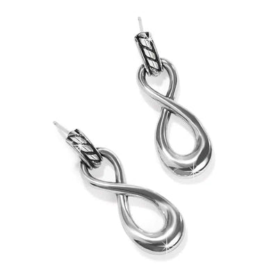 Interlok Infinity Post Drop Earrings-Dangle Earrings, Earring, Earrings, Interlok, Interlok Infinity, Jewelry, Post Earrings-[option4]-[option5]-[option6]-Bella Bliss Boutique in Texas