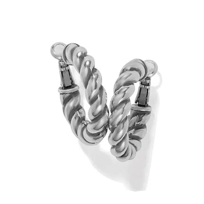 Interlok Twist Medium Leverback Hoop Earrings-Brighton, Earring, Earrings, Hoop Earrings, Interlok Twist, Jewelry, Leverback Earrings-[option4]-[option5]-[option6]-Bella Bliss Boutique in Texas