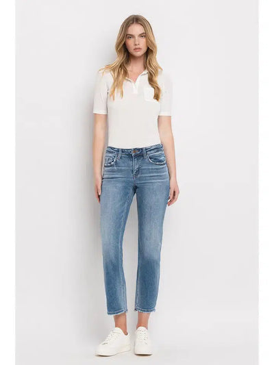 Mid Rise Crop Straight Jeans-Bottoms, clothing, Crop, denim, Jeans, Mid Rise, Pants, Stately, Straight Jeans, Women, women's-00/24-[option4]-[option5]-[option6]-Bella Bliss Boutique in Texas