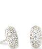 Kendra Scott Grayson Crystal Stud Earrings in Silver