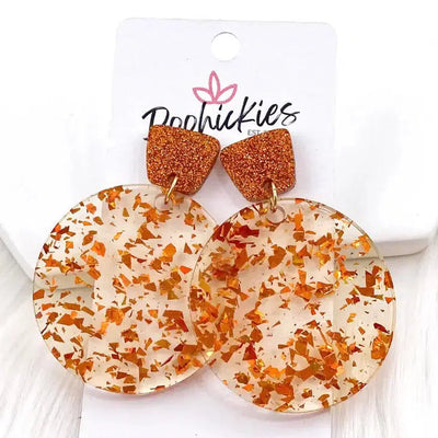 2" Acrylic Dangle Earrings-Autumn Leaves,clothing,Dangle Earrings,Earring,Earrings,Fall Earrings,Glitter,Glitter Orange,Jewelry,Mirror,Mirror Orange,orange,Orange Flakes,Piggyback,Post Earrings-[option4]-[option5]-[option6]-Bella Bliss Boutique in Texas