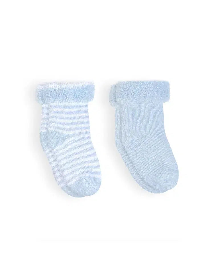 2-Pack Terry Socks-Baby Socks, Blue, Blue Stripe, Children & Tweens, children's, Childrens/Tween, clothing, Grey, Grey Stripe, Infant to 6, Pink, Pink Stripe, Socks, Stripe Socks, Terry Socks-Blue-[option4]-[option5]-[option6]-Bella Bliss Boutique in Texas