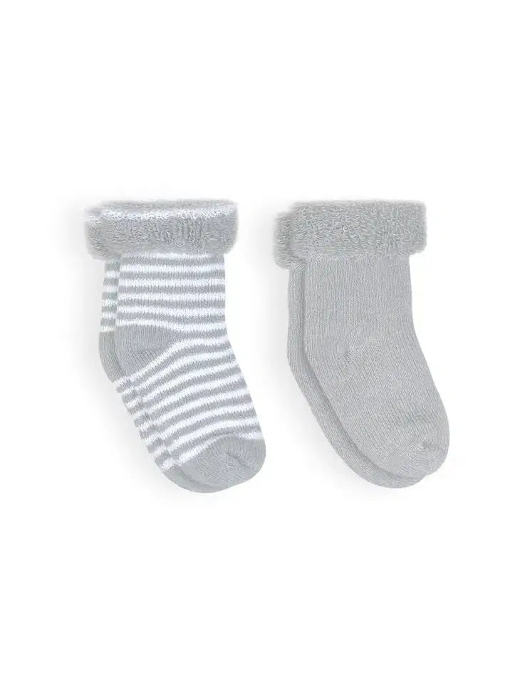 2-Pack Terry Socks-Baby Socks, Blue, Blue Stripe, Children & Tweens, children's, Childrens/Tween, clothing, Grey, Grey Stripe, Infant to 6, Pink, Pink Stripe, Socks, Stripe Socks, Terry Socks-Grey-[option4]-[option5]-[option6]-Bella Bliss Boutique in Texas