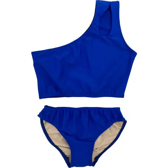 2PC One Shoulder Swimsuit-2 piece,Blue,Children & Tweens,clothing,Pink,Sale,Swimsuit,Swimwear,Tween 7-14,Tweens 7-14,two piece-[option4]-[option5]-[option6]-Bella Bliss Boutique in Texas