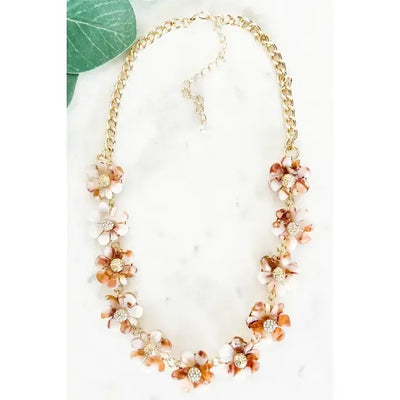 Acetate Flower Chain Necklace-Acetate,Acetate Flowers,Chain Necklace,Jewelry,necklace,necklaces-[option4]-[option5]-[option6]-Bella Bliss Boutique in Texas