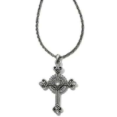 Alcazar Heart Small Cross Necklace-Alcazar, Alcazar Heart, Brighton, Cross, Crystal, Jewelry, necklace, necklaces-[option4]-[option5]-[option6]-Bella Bliss Boutique in Texas