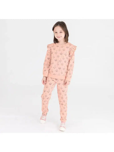 Antique Rose Flutter Jogger Set-Antique Rose,Bottoms,Children & Tweens,clothing,Jogger SEt,Ruffle Detail,Top,Tops,Tweens 7-14-[option4]-[option5]-[option6]-Bella Bliss Boutique in Texas
