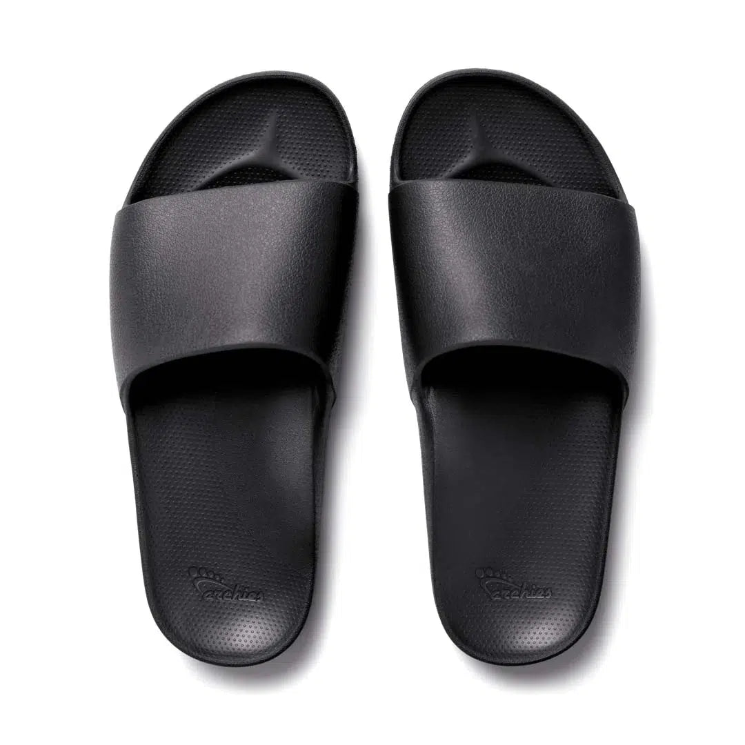 Arch Support Slides-arch support, beach shoes, Black, Men's, Orthotic, Shoes, Slides, Tan, Women, women's-Black-M5/W6-[option4]-[option5]-[option6]-Bella Bliss Boutique in Texas