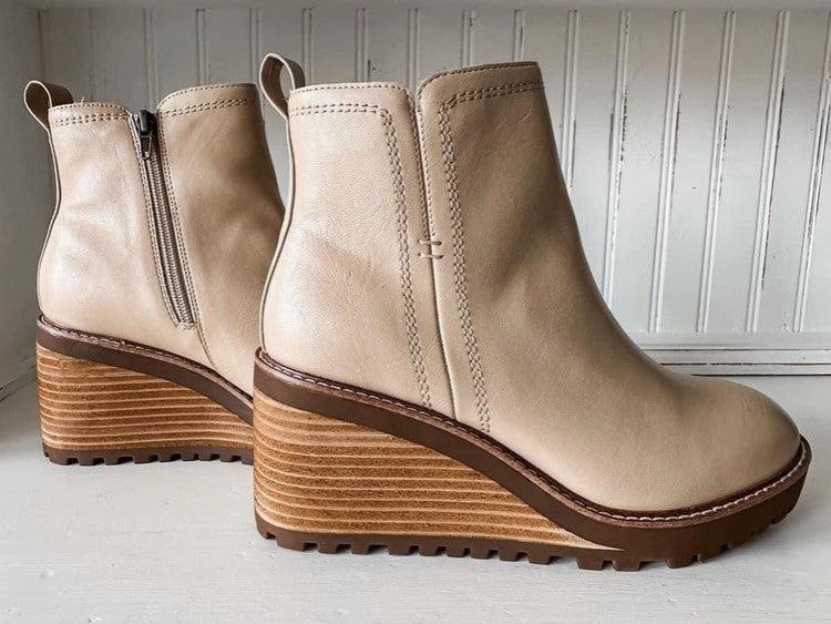 Arten Wedge Ankle Booties-Ankle Booties,Arten,Black,Booties,Sale,Sand,Shoes,Wedge,Wedge Booties,Women,women's-[option4]-[option5]-[option6]-Bella Bliss Boutique in Texas