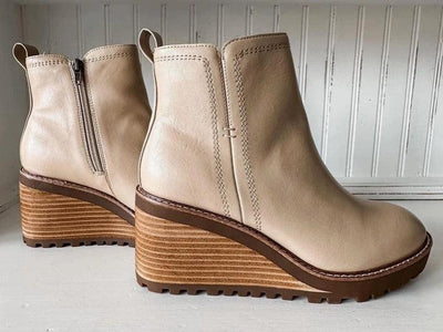 Arten Wedge Ankle Booties-Ankle Booties,Arten,Black,Booties,Sale,Sand,Shoes,Wedge,Wedge Booties,Women,women's-[option4]-[option5]-[option6]-Bella Bliss Boutique in Texas