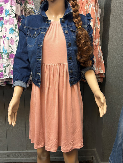 Aurora Ribbed Knit Dress-Children & Tweens, children's, dress, dresses, girls, spring, summer, tween, Tween 7-14, Tweens 7-14-7-[option4]-[option5]-[option6]-Bella Bliss Boutique in Texas
