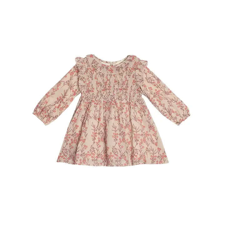 Autumn Floral Dress-Autumn Floral,Brown,Children & Tweens,children's,clothing,dress,dresses,Fall Floral,Floral Print,Infant to 6,Long Sleeve-[option4]-[option5]-[option6]-Bella Bliss Boutique in Texas