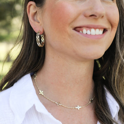 Believer Cross Mini Necklace-14k Gold,Chain Necklace,cross necklace,gold,Jewelry,Natalie Wood Designs,necklace,necklaces,Short Necklace,Women,women's-[option4]-[option5]-[option6]-Bella Bliss Boutique in Texas