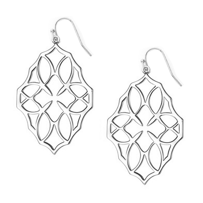Believer Large Drop Earrings-Silver-[option4]-[option5]-[option6]-Bella Bliss Boutique in Texas