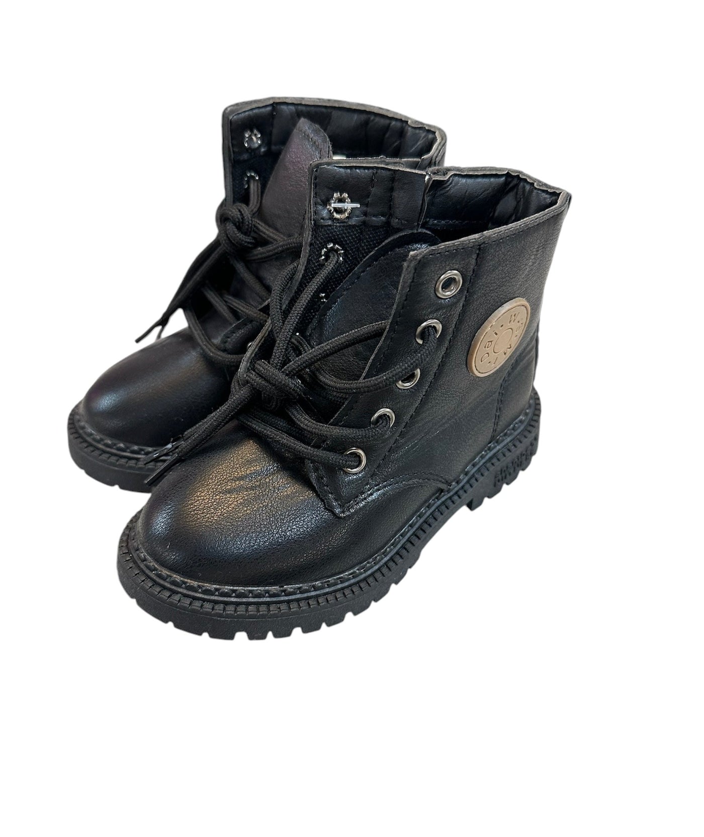 Black Combat Boots-Black,boots,Children & Tweens,children's,Combat Boots,Infant to 6,Shoes-[option4]-[option5]-[option6]-Bella Bliss Boutique in Texas