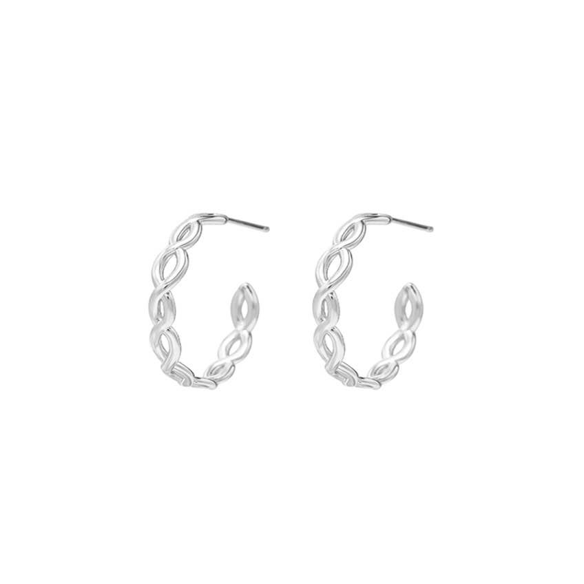 Bloom Mini Hoop Earrings-Earring,Earrings,Hoop Earrings,Jewelry,Natalie Wood Designs,Post Earrings,Post Hoop Earrings,Silver,Women,women's-Silver-[option4]-[option5]-[option6]-Bella Bliss Boutique in Texas