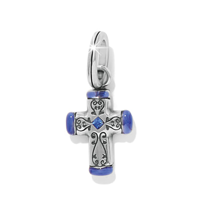 Blue Venezia Cross Charm-Blue,Blue Enamel,Blue Venezia,Blue Venezia Cross,Brighton,Charm,Charms,Cross,Enamel,Jewelry,Venezia-[option4]-[option5]-[option6]-Bella Bliss Boutique in Texas