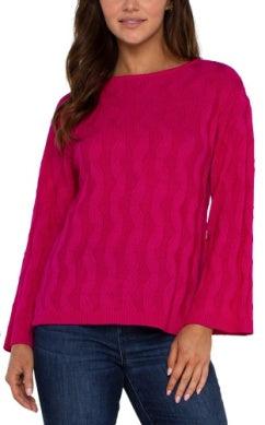 Boat Neck Sweater-Boat Neck, Bright Star Ruby, clothing, Dolman Sleeve, Long Sleeve, Sweater, Sweaters, Top, Tops, Women, women's-[option4]-[option5]-[option6]-Bella Bliss Boutique in Texas