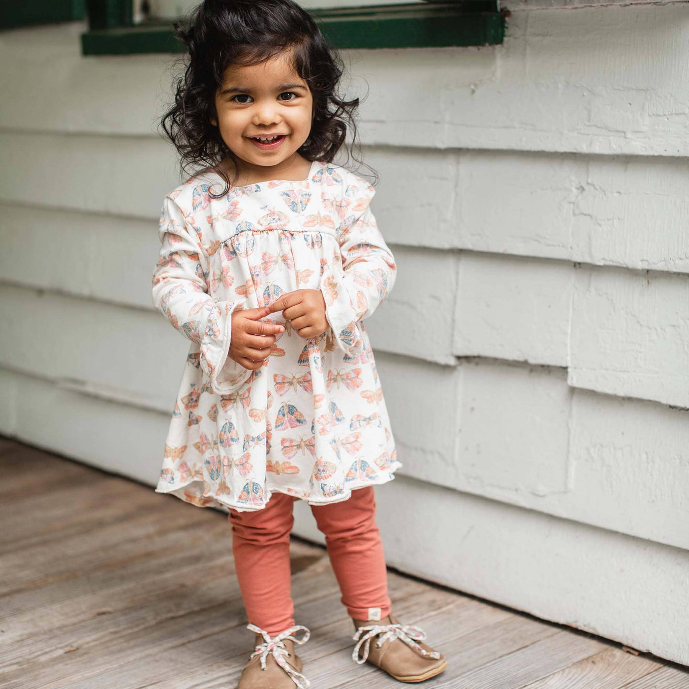 Boho Butterflies Toddler Tunic Set-Burt's Bees Baby,Butterfly Floral,Children & Tweens,children's,Childrens/Tween,dress,little girls dresses,Long Sleeve-[option4]-[option5]-[option6]-Bella Bliss Boutique in Texas