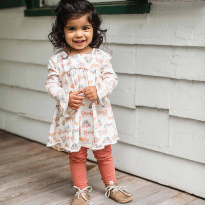 Boho Butterflies Toddler Tunic Set-Burt's Bees Baby,Butterfly Floral,Children & Tweens,children's,Childrens/Tween,dress,little girls dresses,Long Sleeve-[option4]-[option5]-[option6]-Bella Bliss Boutique in Texas