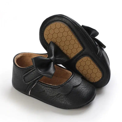 Bowknot Prewalker Shoes - Size 5 only-Black, Bowknot, Children & Tweens, children's, Infant to 6, PreWalker, Shoes, White-Black-[option4]-[option5]-[option6]-Bella Bliss Boutique in Texas