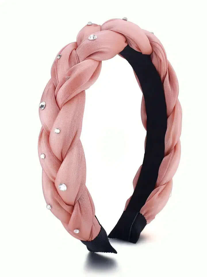 Braided Headband-Blue,Braided,Braided Headband,Children & Tweens,children's,children's Accessories,Crystal,Crystal Detail,Crystals,Hair Bows,Headband,Infant to 6,Pink,purple,Tweens 7-14-[option4]-[option5]-[option6]-Bella Bliss Boutique in Texas