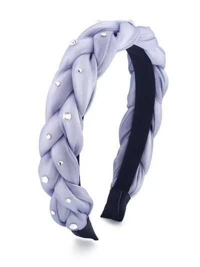 Braided Headband-Blue,Braided,Braided Headband,Children & Tweens,children's,children's Accessories,Crystal,Crystal Detail,Crystals,Hair Bows,Headband,Infant to 6,Pink,purple,Tweens 7-14-[option4]-[option5]-[option6]-Bella Bliss Boutique in Texas