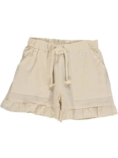Brynlee Ruffle Hem Shorts-Blue,Bottoms,Children & Tweens,children's,clothing,Cream,Infant to 6,Pink,Ruffle Detail,Ruffle Hem,shorts,Tie Waist,Tie Waist Shorts,Tweens 7-14-[option4]-[option5]-[option6]-Bella Bliss Boutique in Texas