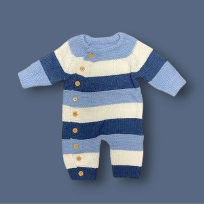 Button Detail Sweater Romper-Blue,Button Detail,Children & Tweens,children's,clothing,Infant to 6,Jumpsuits & Rompers,romper,Rompers,Sweater Romper-[option4]-[option5]-[option6]-Bella Bliss Boutique in Texas