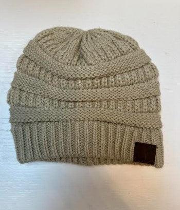 CC Solid Ribbed Beanie-Accessories, Beanie, Beige, Black, Ribbed, Ribbed Beanie, Women, women's-Beige-[option4]-[option5]-[option6]-Bella Bliss Boutique in Texas