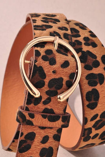 CLEAN HORSESHOE LEOPARD BELT-anbfashion,Animal Print,Belt,Belts,clothing,Faux Fur,Women,women's-[option4]-[option5]-[option6]-Bella Bliss Boutique in Texas