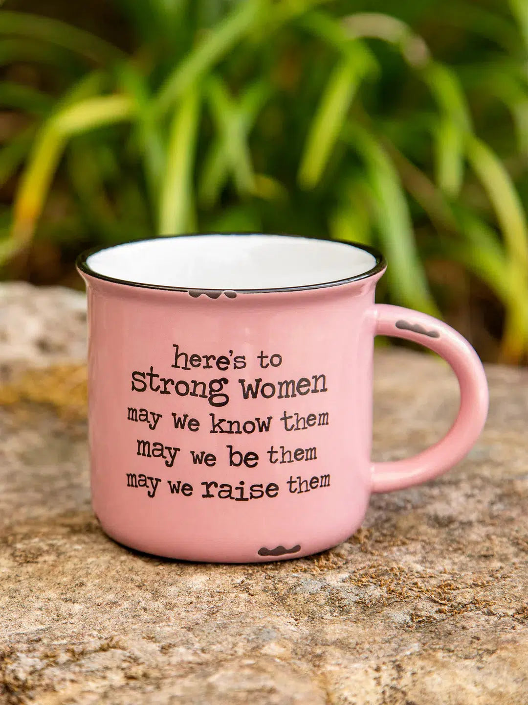 Camp Coffee Mug-Camp Mug, Ceramic, Coffee, Coffee Mug, Every Home Has a Dog, Light Green Mushroom, misc, Miscellaneous, Strong Women-Strong Women-[option4]-[option5]-[option6]-Bella Bliss Boutique in Texas