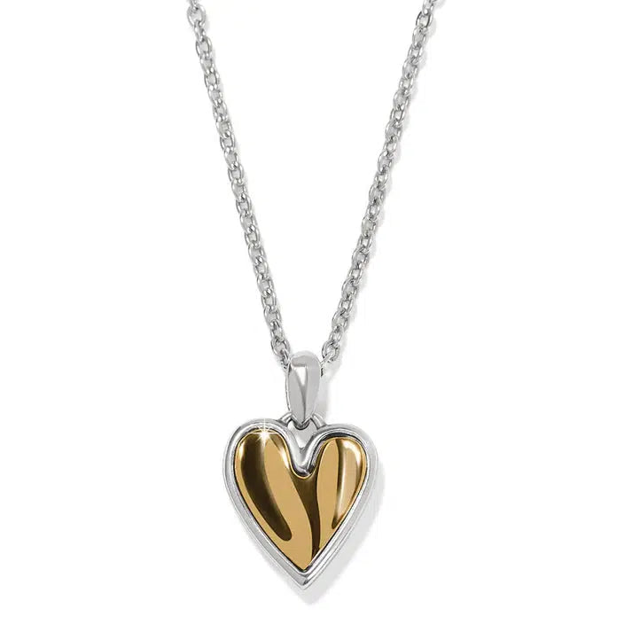 Cascade Heart Petite Necklace-Brighton, Cascade Heart, Jewelry, necklace, necklaces, Pendant Necklace, Petite, Two Tone-[option4]-[option5]-[option6]-Bella Bliss Boutique in Texas