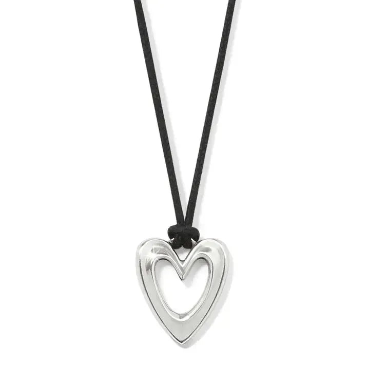 Cascade Open Heart Cord Necklace-Black Cord,Brighton,Cascade,Cascade Heart,Cord Necklace,Jewelry,necklace,necklaces,Open Heart-[option4]-[option5]-[option6]-Bella Bliss Boutique in Texas