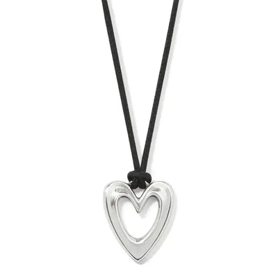 Cascade Open Heart Cord Necklace-Black Cord,Brighton,Cascade,Cascade Heart,Cord Necklace,Jewelry,necklace,necklaces,Open Heart-[option4]-[option5]-[option6]-Bella Bliss Boutique in Texas
