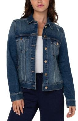Classic Denim Jacket-clothing, Coats & Jackets, denim, Denim Jacket, jacket, Outerwear, Town Crest, Women, women's-XS-[option4]-[option5]-[option6]-Bella Bliss Boutique in Texas