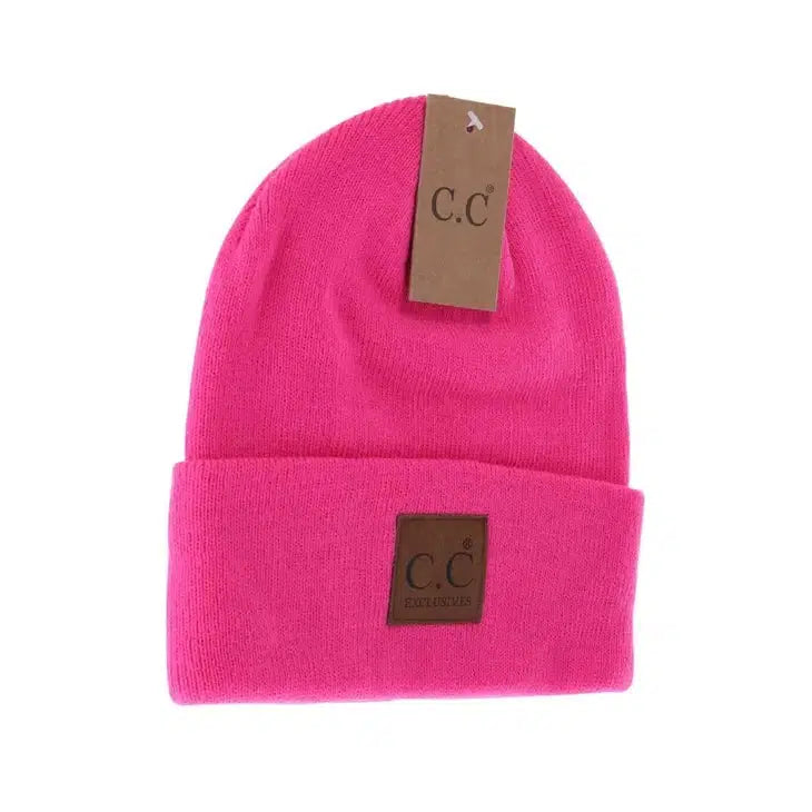 Classic Unisex Beanie-Accessories, Beanie, Black, Brown, Burgundy, Charcoal, Fuchsia, Men's, navy, Neon Orange, Unisex, Women, women's-Fuchsia-[option4]-[option5]-[option6]-Bella Bliss Boutique in Texas