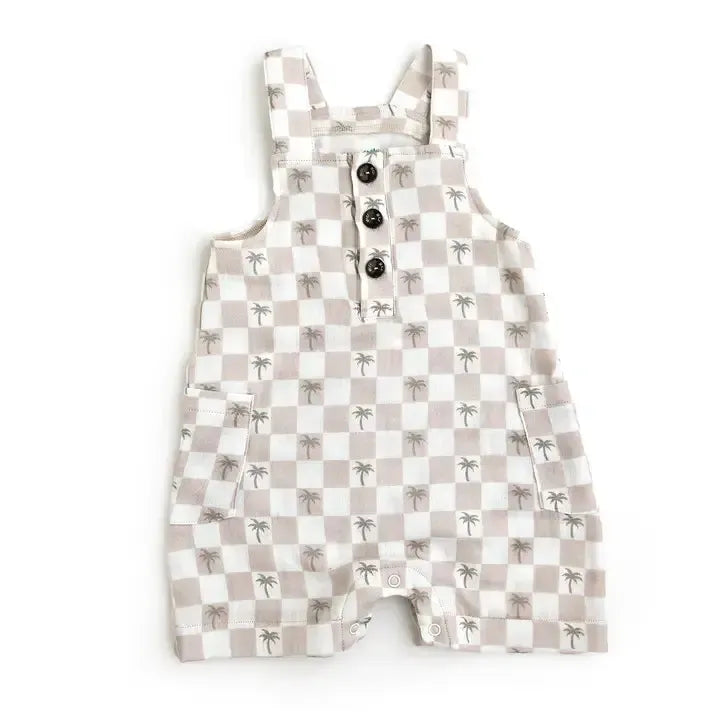 Coastal Coveralls-Children & Tweens,children's,clothing,Coveralls,Infant to 6,jumpsuit,Jumpsuits & Rompers,organic,Palm Trees,romper,Rompers,Short Romper-3/6M-[option4]-[option5]-[option6]-Bella Bliss Boutique in Texas