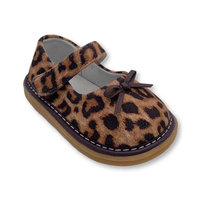 Coco Leopard Shoes-Brown, Children & Tweens, children's, Infant to 6, leopard, Leopard Print, Mary Janes, Shoes, Wee Squeak-7-[option4]-[option5]-[option6]-Bella Bliss Boutique in Texas