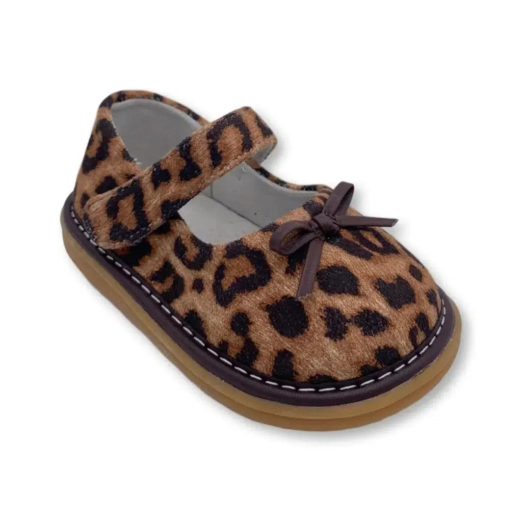 Coco Leopard Shoes-Brown,Children & Tweens,children's,Infant to 6,leopard,Leopard Print,Mary Janes,Shoes,Wee Squeak-[option4]-[option5]-[option6]-Bella Bliss Boutique in Texas