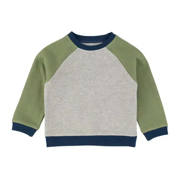 Color Block Raglan Sweatshirt-Children & Tweens,clothing,Color Block,Colorblock,Heather Grey,raglan,Sweatshirt,Top,Tops-2T-[option4]-[option5]-[option6]-Bella Bliss Boutique in Texas