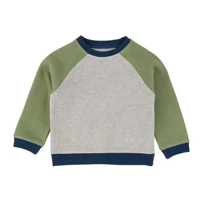 Color Block Raglan Sweatshirt-Children & Tweens,clothing,Color Block,Colorblock,Heather Grey,raglan,Sweatshirt,Top,Tops-2T-[option4]-[option5]-[option6]-Bella Bliss Boutique in Texas