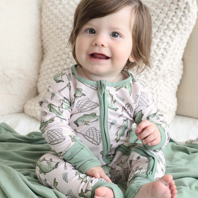 Convertible Bamboo Zip Romper-Bamboo Viscose,Caden Lane,Children & Tween,Children & Tweens,infant,Infant to 6,Lightweight,Rompers,Zip Front-[option4]-[option5]-[option6]-Bella Bliss Boutique in Texas